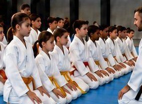 Grupo de karate del Club Seiken Do de DAYSO